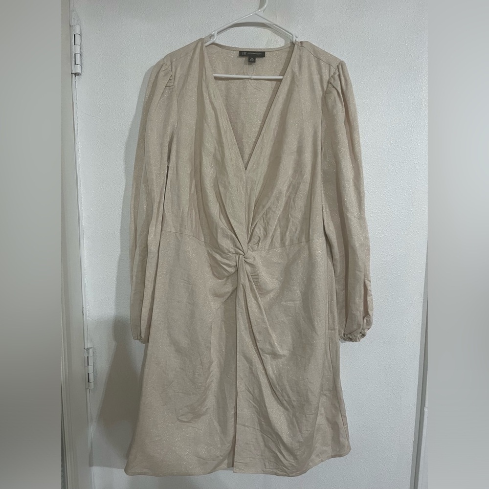 International concepts XL dress semi wrap blend linen blend NWOT